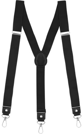 Tirantes Para Pantalones Hombre, Mujer Y Traje - Magnéticos, Ajustables A Los Lados, Negro - Braces Belt Con Corbata A Juego