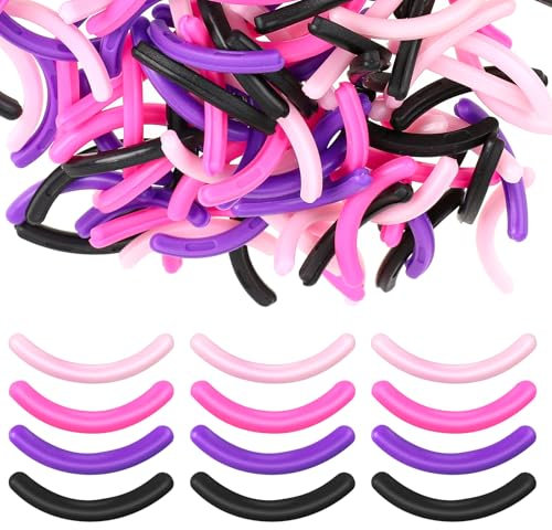 100 Stück Wimpernzange, Nachfüllpads, universelle Wimpernzange, mehrfarbig, Ersatz-Pads, Silikon-Gummi, Wimpernzange, Gummistreifen