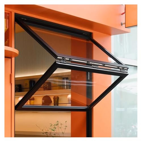 XPLKQXE Imbissfenster Food Trucks, Hausfenster Aluminiumlegierung Mit 5 Mm Verstärkten Glasscheiben, Servierfenster Imbissstände, Bündig Montiertes Schiebefenster(100x60cm)