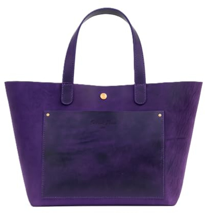 Hudson & James Women Vintage Genuine Leather Tote Shoulder Bag Shopper Handbag Work CrossBody