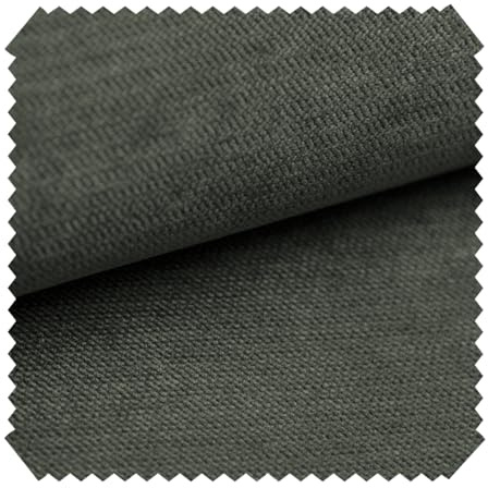 novely® ORMONT - Samtiger Chenille-Stoff - Robuster Möbelstoff - Polsterstoff in 18 Farben - Pflegeleichte Meterware 1lfm | Farbe: 07 Grüngrau