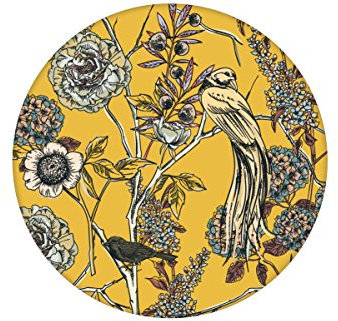 Sonnige florale Tapete - großVictorias Delight mit Paradiesvögeln und Blumen angepasst an Little Greene Wandfarben - Vliestapete Blumen Vögel GMM Wandtapete (H:3m B: 46,5cm)