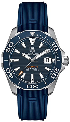 TAG Heuer orologio Aquaracer Calibre 5 automatico 41mm quadrante blù WAY211C.FT6155