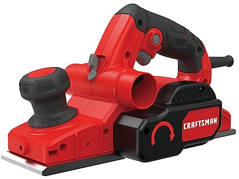 CRAFTSMAN Wood Planer, Hand Planer with Blades, Wrench and Edge Guide, 5/64-inch, 16,500 RPM, 6 Amp, Corded (CMEW300)