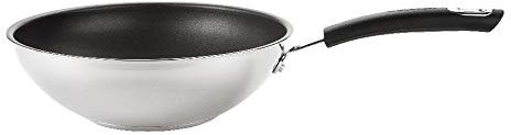 Circulon Total Stainless Steel Stir Fry Pan | Non Stick Frying Pan Wok | Stainless Steel Woks Suitable for All Hob Types Including Induction - 26 cm