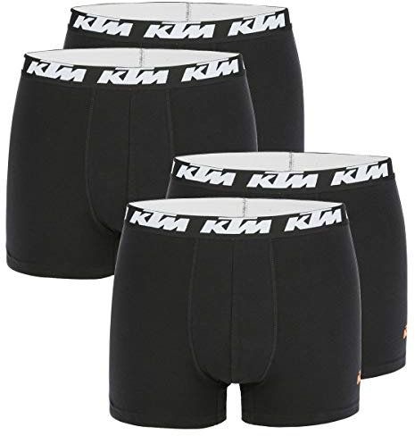 KTM by Freegun Boxershorts für Herren Unterwäsche Pant Men´s Boxer 4 er Multipack, Farbe:Black, Bekleidungsgröße:M