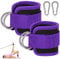 Attachments Gym Ankle Cuffs with Neoprene Padding Adjustable Glute Kickback Workouts Booty Hip Abductors Leg Curls Exercise for Glute Workouts, Leg Extensions