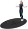 JUJOMAT Large Jump Rope Mat 63x31 Non Slip Exercise Workout Mat For Jumprope Outdoor Indoor, Shock Absorbing Jump Rope Pad for Crossrope, Oval Jumping Rope Fusion Mat for Home Gym Concrete Black