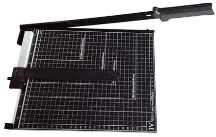 Papierschneider Papierschneidemaschine A4 Hebelschneider aus Metall Schneidemaschine Fotoschneider, Papier Schneidegerät für Zuhause, Schule und Büro,32 x 25 x 5 cm,Schwarz