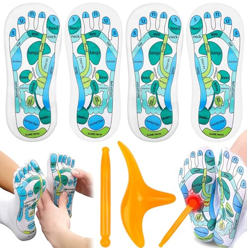 Vibbang Reflexology Socks with Massage Tool, Acupressure Reflexology Socks Gloves Set, Hand Foot Massage Reflection Area, Relieve Acupuncture Charts Socks for Women and Men