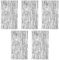 Roosea 5 Stücke Lametta Vorhang Silber Glitzer Folie Vorhang 1x2M Glitzervorhang Lametta Glitzer Tinsel Curtain Glitzer Vorhang Geburtstag für Weihnachtsbaum Geburtstage Festivals Party ​Bühnendekor