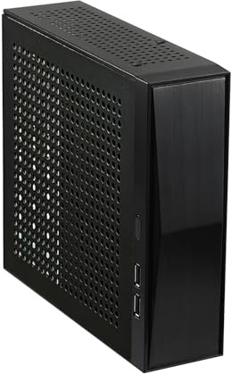 FH05 Host ITX Office Home Computer for Case USB2.0 with Radiator Hole HTPC Power Supply Horizontal Metal Desktop Chassis Metal Desktop PC Chassis