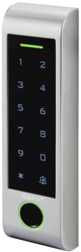 Sygonix SY-6121662 Fingerprint/RFID Zugangssystem Oberflächenmontage 12 V/DC, 18 V/DC IP66 mit beleuchteter Tastatur, m
