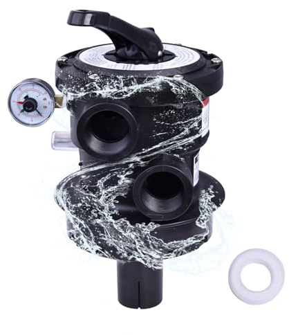 FuseRish SP0714T Valve multi-ports à montage supérieur compatible avec Hayward VariFlo, remplacement pour filtre à sable Hayward Above-Ground Pro ou VL, plomberie FIP de 3,8 cm, vanne de contrôle à 7