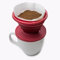 CHOUSE - Colador de Cafe Estilo Japonés v60, Cafetera Manual con Filtro de Silicona, Filtro de Goteo Clever Dripper, Cafetera Camping Ligera y Reutilizable, Soporte para Filtro de Cafe Color Rojo