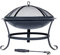 La Hacienda Feuerschale Für den Garten - Feuerstelle Outdoor & Feuertonne - Feuerkorb für den Garten (Schwarz, Albion (51x51x41cm))