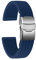 ULLCHRO Cinturini Orologi Impermeabile Orologi Bracciale Donna Uomo Stripe Pattern - 16mm, 18mm, 20mm, 22mm, 24mm Gomma Cinturino Orologio Acciaio inossidabile Fibbia Deployante (20mm, blu)