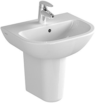 Vitra S20 Cloakroom Basin, 1 Tap Hole, 450mm Wide, White - Flush Bathrooms