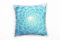 Paul Sinus Art Macro, Pflanze, weiß, türkis Deko Kissen 40x40cm für Couch Sofa Lounge Zierkissen - Dekoration zum Wohlfühlen