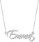Weißgold Namenskette Damen - Wunschname Halskette, Geschenke für Frauen, Schmuck für Hochzeit, Muttertag, Geburtstag, Personalisierte Kette mit Gravur, Elegantes Accessoire, Anpassbare Buchstaben
