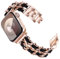 KADES Kompatibel mit Apple Watch Armband,Damen Modern Gliederarmband Ersatzarmband für Apple watch se Armband,series 10 42mm,series 9/8/7 41mm,series 6/5/4 40mm,Series 3 38mm,Roségold/Schwarz