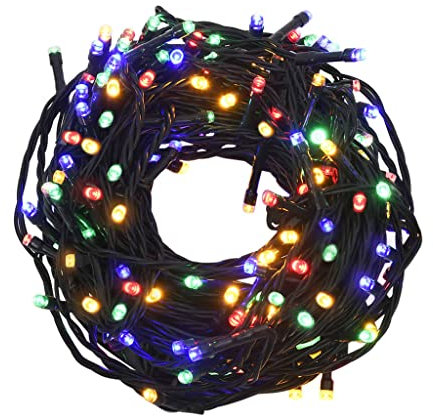 vidaXL Lichterkette mit 400 LEDs Weihnachtsbeleuchtung Innen Außen Weihnachtsdeko Party Beleuchtung Dekoration Weihnachten Mehrfarbig 40m 8 Lichteffekte