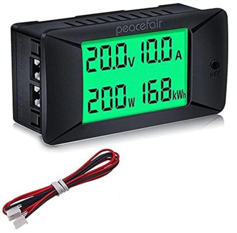 Jadeshay Multimeter Digital Voltmeter Amperemeter, DC Voltmeter Amperemeter Batterie Tester 0~300V/300A Power Energy Watt Meter PZEM-025(300A)