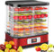 Homdox Food Dehydrator for Food and Jerky, Fruits, Herbs, Snacks, Dog Treat, 8 BPA-Free Trays, 400W Meat Dehydrator with 72H Timer and Temperature Control, Fruit Roll Sheet, Red