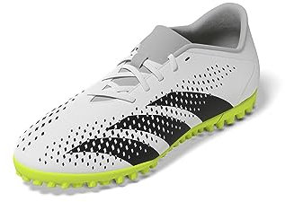 adidas Predator Accuracy.4 Tf, Football Shoes (Turf) Unisex-Adult, FTWR White Core Black Lucid Lemon, 8 UK