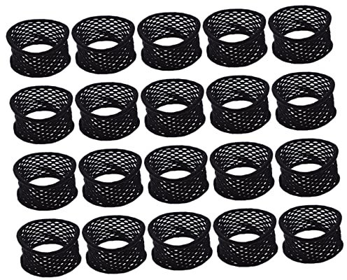 minkissy Elastische Haargummis 20 Stück Schwarz Haarschmuck Für Frauen Breiter Pferdeschwanzhalter Haarstyling Zubehör Für Dickes Und Lockiges Haar