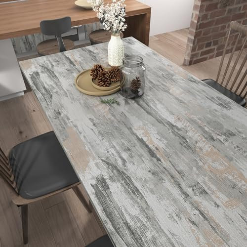 Yullpaper Tapete Betonoptik Grau Klebefolie Betonoptik für Möbel Abwaschbare Graue Tapete Vintage Holzoptik Folie Arbeitsplatte Küche Möbelfolie Selbstklebend Retro Wand Tapete Wohnzimmer 40cm X 300cm