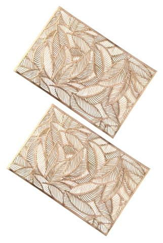 Milisten 2 Pz tovaglietta rettangolare sottopiatti eleganti tovagliette pranzo impermeabile Tovagliette per esterni dry soon svuotare tovaglia utensili da cucina decorare pvc