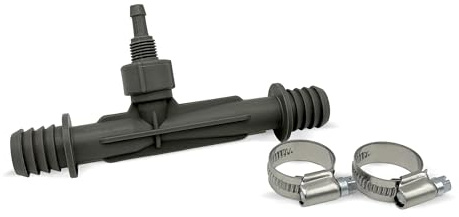 Ozone Venturi Injector for Cold Plunge, Ice Bath, Spa & Pool Pumps, 3/4 Barbed Inlet/Outlet, 1/4 Ozone Port, PVC Water Treatment & Fertilizer Injection for Irrigation