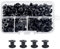 CANGCANG 100 Juegos Remaches Tornillo de Encuadernacion,M5*6mm Tornillos de Chicago,Remaches de Rosca,Tornillos de Chicago ornillos de cinturón para cuero, libros, cinturones de papel(Negro) ﻿
