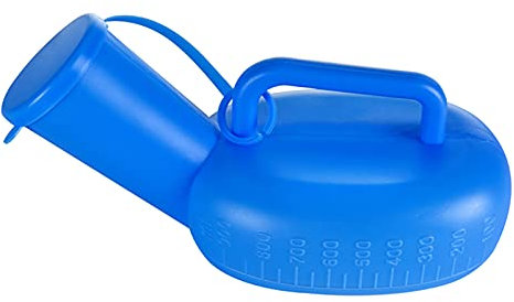 ERVDKXCOI Plastik-Bettpfanne, tragbare Reise-Pinkelflaschen, Tragbares Urinal mit langem Ausguss for Männer, Reisen for Auto, Camping, Wandern und Reisen