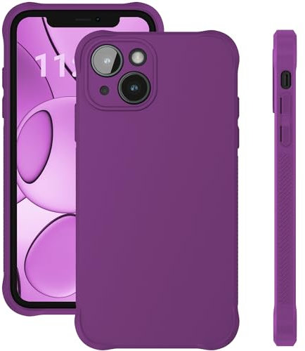 ELEVAVIDA Handyhülle für iPhone 14 violett matt mit Kameraschutz und Aufprallschutzkanten - stoßfeste, Kratzfeste Schutzhülle für Apple iPhone 14 lila Slim case - Anti-Fingerabdruck