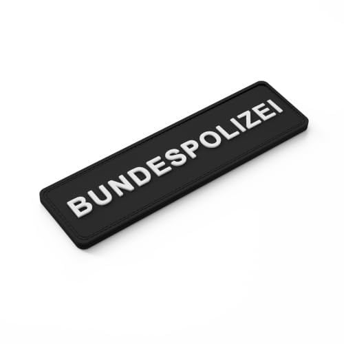 Patch Force - Bundespolizei Rubber Patch in den Maßen 15 cm x 4 cm als Abzeichen für Polizeiuniform, Polizeiweste, Einsatztasche, Jacke oder Rucksack - Polizei Ausrüstung