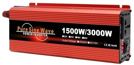 Transformador Inversor De Corriente 12v 220v 1000W 1600W 2200W 3000W Convertidor De Transformador De Onda Sinusoidal Pura De 12v A 220v Inversor Corriente(1000W-12V-220V-50HZ)