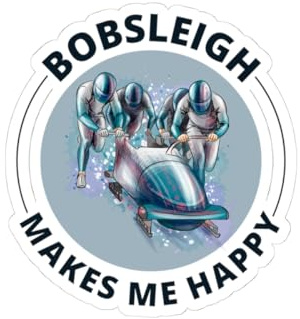 Sleigh Happy Bobsled Sticker – Fun Vinyl Decal for Winter Sports & Adrenaline Junkies