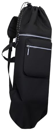 blloocod Skateboard-Rucksack Handtasche mit verstellbaren Trägern, Sportrucksack für Outdoor-Aktivitäten, Skateboard-Transporttasche- Schwarz