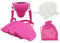 WineHolder Eff Em Concept Weinglashalter mit Halstrageband & Beutel, Wein-Gadget für Weinwanderung, Weinfest, Party, Event, JGA – sicher & freihändig Wein genießen (Pink 5er Set)