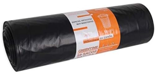 Greentime Eco 10 Sacos Basura 120 x 150 cm G200 / 240L, Multicolor, 240 l