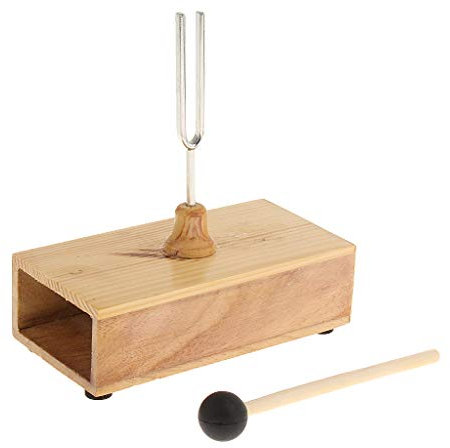 1 Set Stimmgabel Musikinstrument 440 HZ Stimmgabel Kommt mit Holz Resonanzkasten und Holzhammer