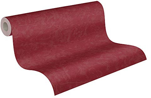 A.S. Création Papier Peint Uni New Life Papier peint intissé 10.05 m x 0.53 m Rouge Fabriqué en Allemagne 376916 3769-16
