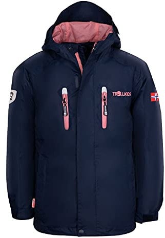 Trollkids Kids Sognefjord Jacket PRO 128, Navy/Mauve