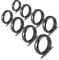 Voarge 8 Pcs Hematite Rings, for Women Mens Couples, Friendship Engagement Wedding Stress Relieving Rings, 8 Mixed Size