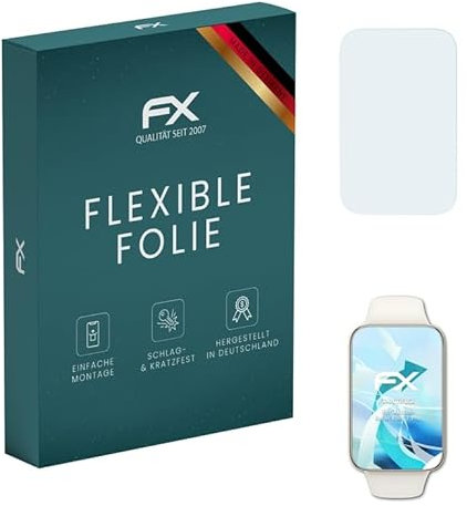 atFoliX Schutzfolie kompatibel mit Xiaomi Smart Band 7 Pro Folie, ultraklare und flexible FX Displayschutzfolie (3X)