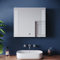 ELEGANT Illuminated Led Mirror Cabinet for Bathroom with Shaver Socket, Stainless Steel Wall Mounted Makeup Bathroom Cabinet Demister Pad & Clock & Soft Close 650 x 600mm
