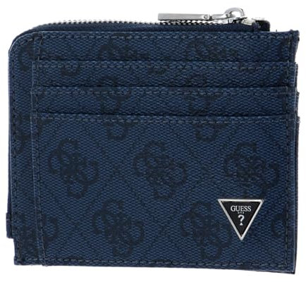 GUESS Men's Vezzola Smart 4G-Logo Bi-Fold Wallet, Blue