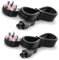 (2 Pack) 10FT(3m) Long Laptop Power Cord, 3 Prong Mickey Mouse AC Power Cord made for HP, Lenovo, Samsung, Acer, Dell, Asus, Toshiba Computer Charger Notebook, LG LCD LED Smart TV Power Cable